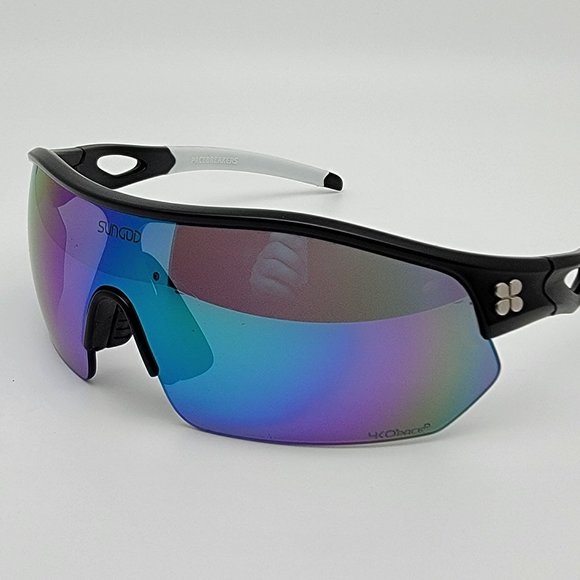 *SOLD* SunGod Pacebreakers Matte Black Frame Polarized Green Lens Sunglasses - Picture 1 of 14